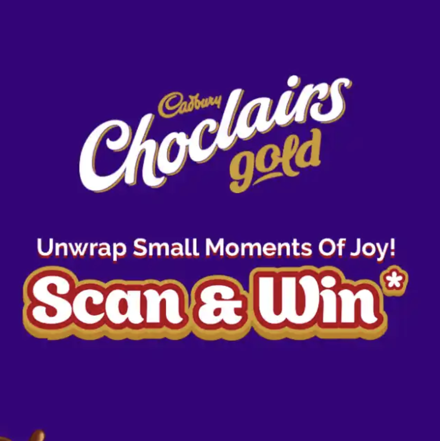 Cadbury Choclairs Gold Scan and Win  Assured Upto Rs.200