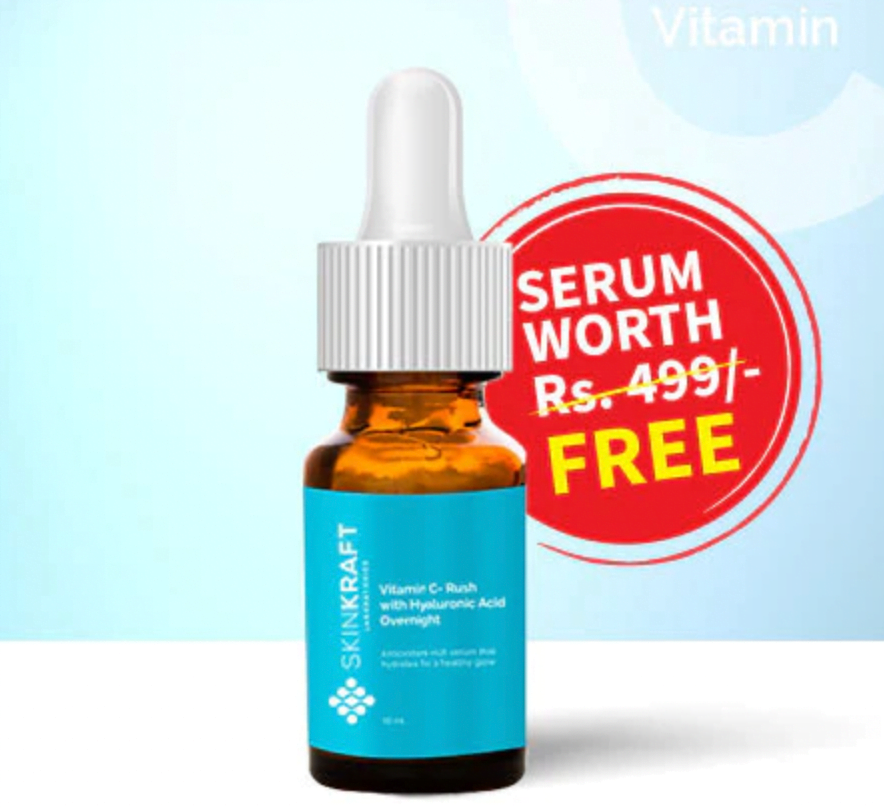 SkinCraft Offer - Free Vit C Rush Antioxidant Serum Worth ₹499
