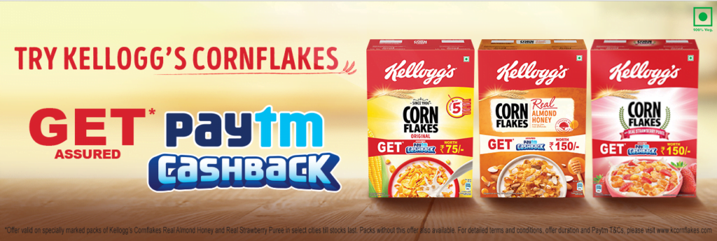 Paytm Kelloggs Corn Flakes Offer