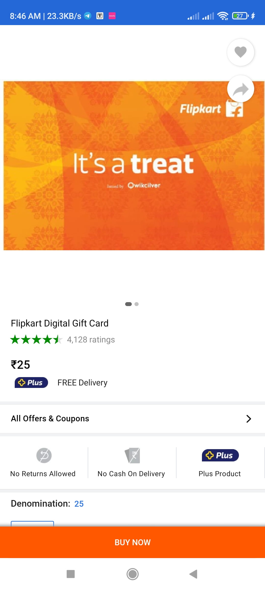 Flipkart Secure Card Offer