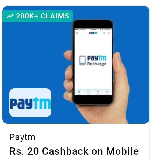 Flipkart Paytm - ₹20 Free Recharge for Everyone