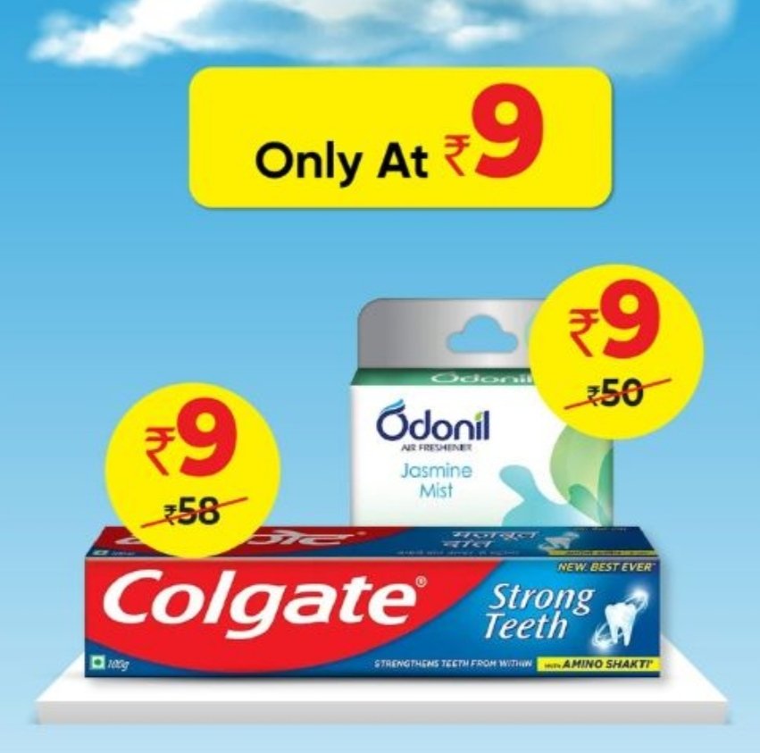 Dhani Monsoon Deals - Buy Colgate & Odonil @ Just ₹9