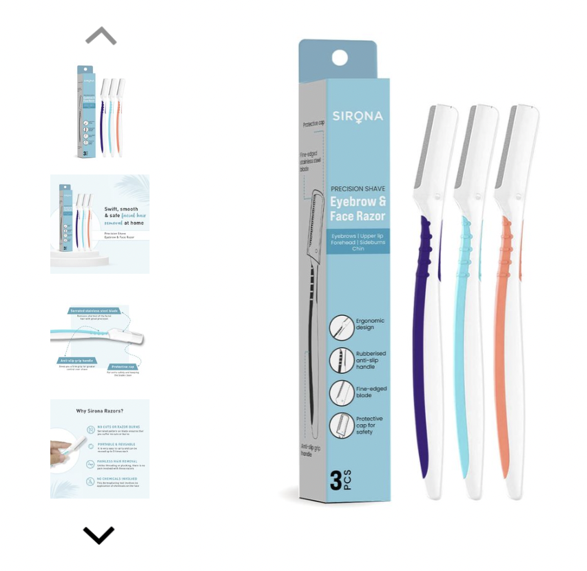 Sirona Eyebrow & Face Razor Worth ₹399 – Pack Of 3 For FREE