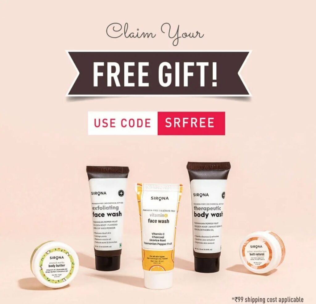 Sirona Free Gift - Pick Your Free Facewash, Shampoo, Gel etc