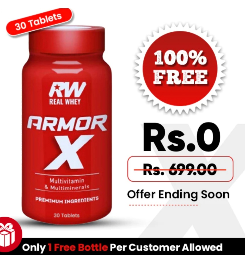 rmor-X Multivitamin 30 Tablet for Free