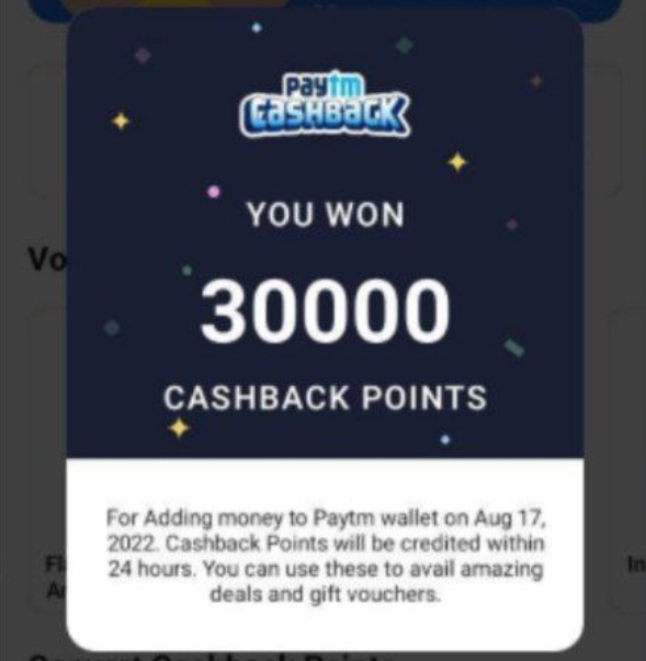 Paytm Cashback Points Offer
