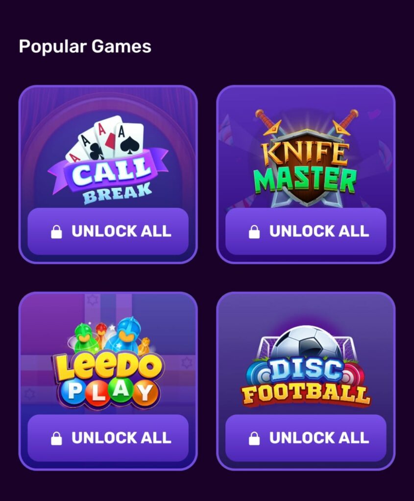 Rush App Unlock All Games