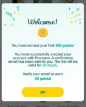 Pampers App Rewards SignUp Bonus