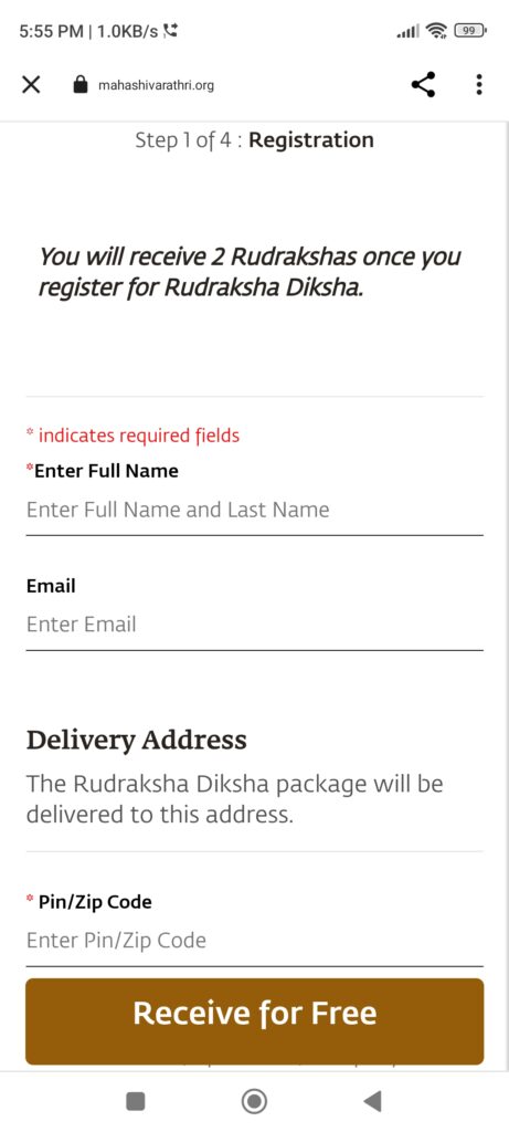 Diksha Package  put Valid Address
