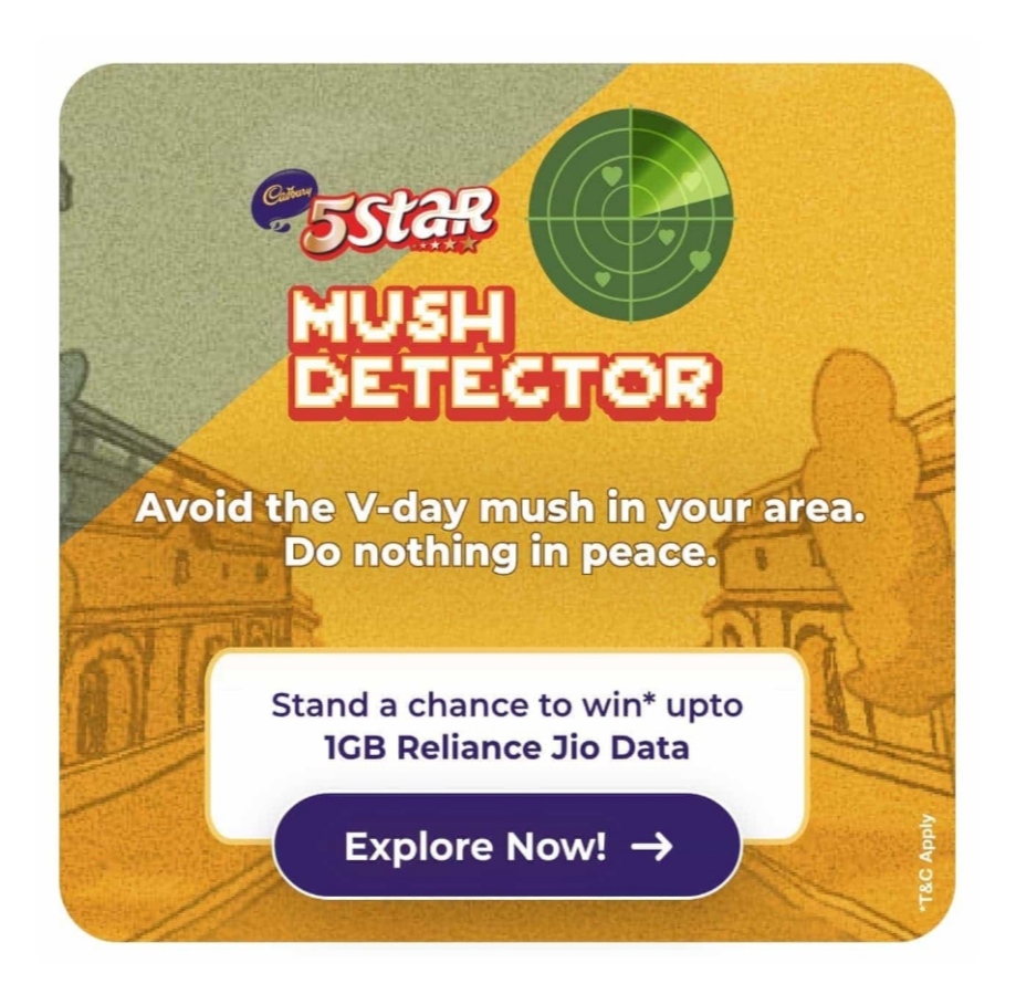 My Jio Cadbury 5Star Mush Detector Offer - Get 1GB of Free Data