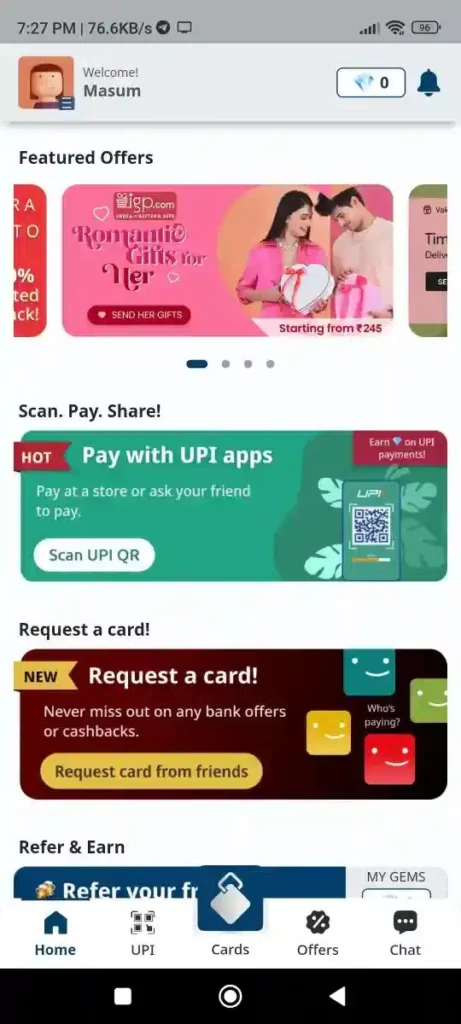 benefix loot There Pay With UPI App, Request Money From Your Friends