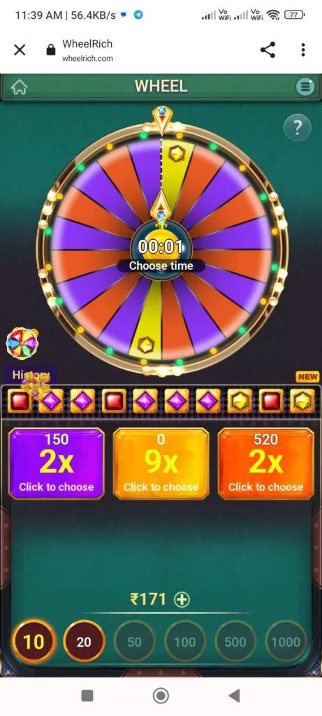 How to Sign-up and Play WheelRich | Free ₹171 Bonus