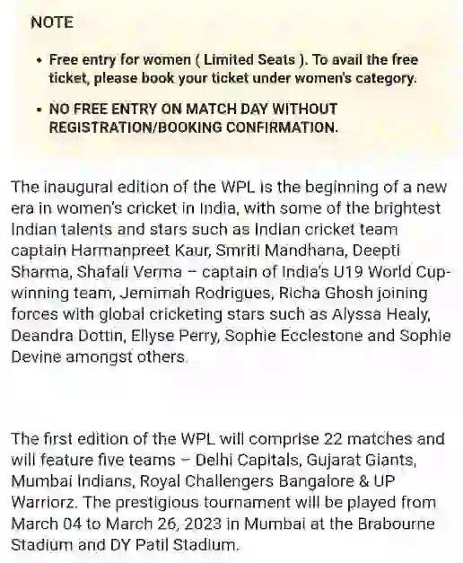 How to Book Worth ₹100 WPL Ticket For Free | Women's Offer 2023