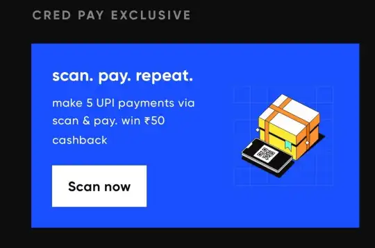 How to Get ₹50 Cashback on Cred Scan and Pay Transaction?