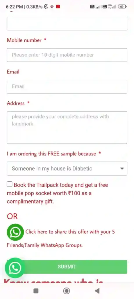 Free Sample Pack of Diabetic White Rice Pack from Befach Free Sample?