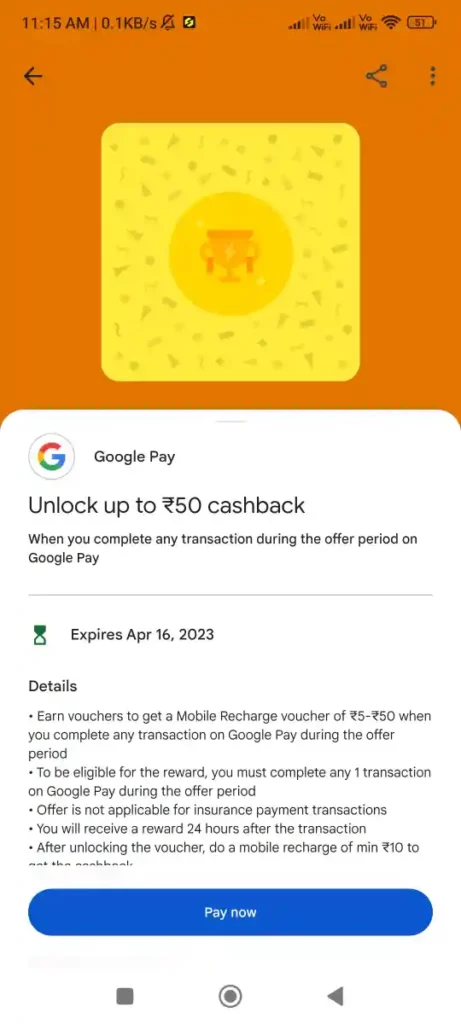{Loot*} Google Pay: Make ₹10 Recharge Get ₹50 Cashback