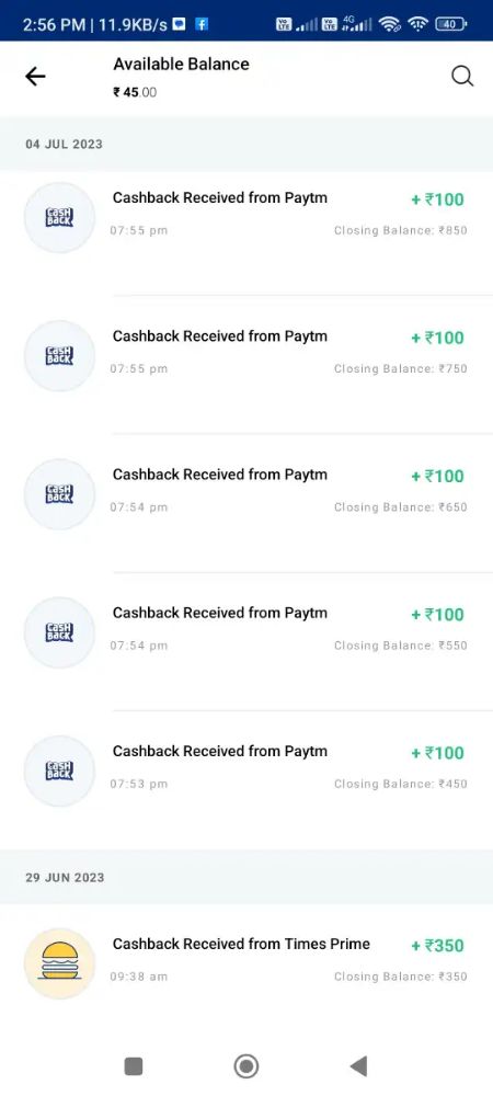  ₹100 Cashback In Your Paytm Wallet Balance.