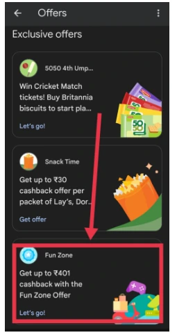 Google Pay Funzone Loot