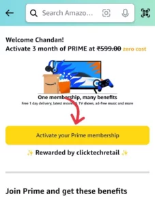3 Months Amazon Prime Membership
