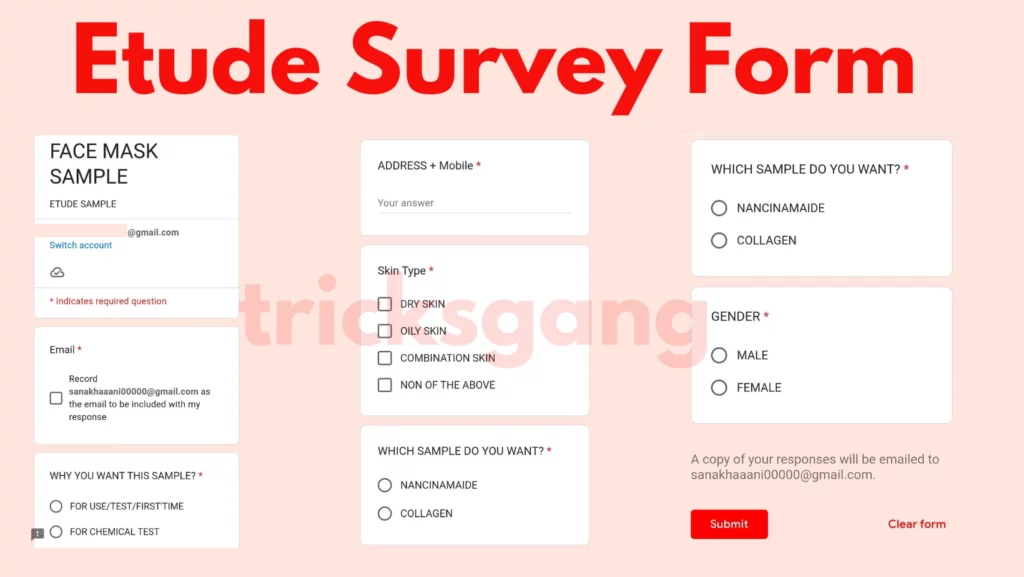 Etude survey form