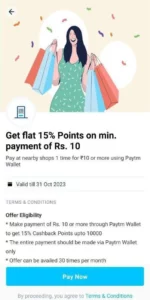 Paytm Scan & Pay Offer