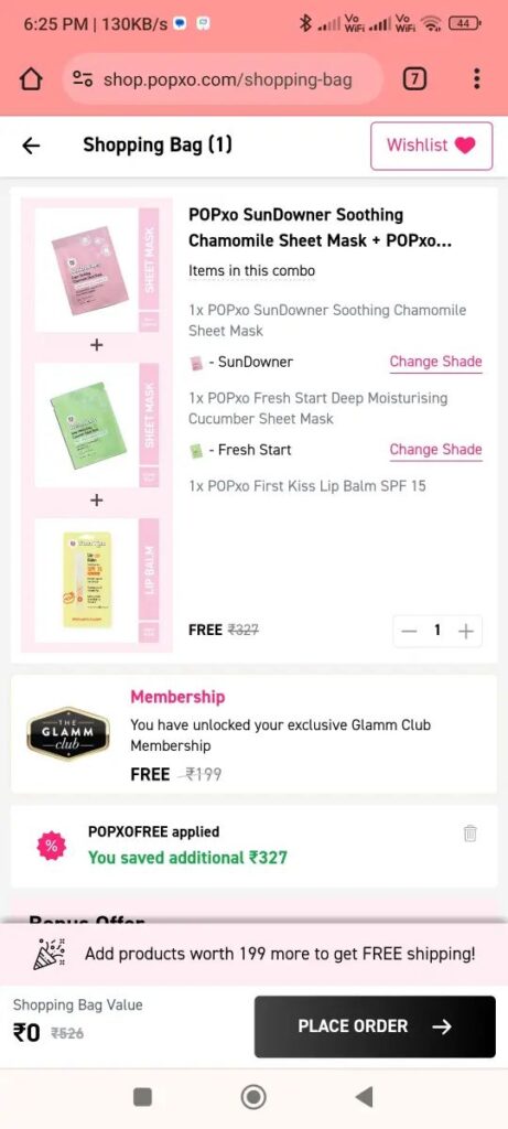 POPxo Mask Pack Of 2 + First Kiss Lip Balm for FREE