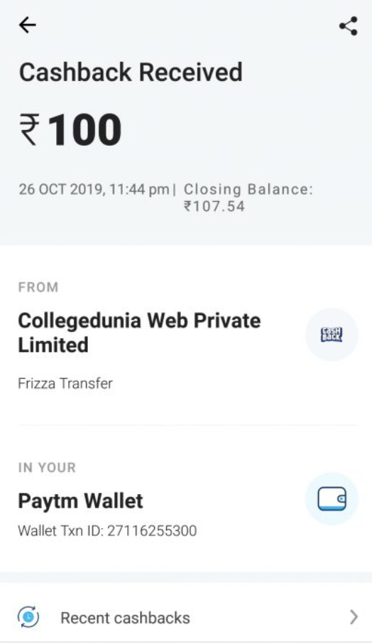CollegeDunia Payment Proof