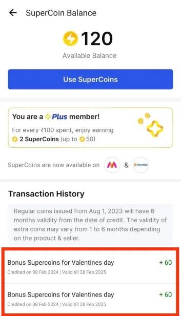 Added 60 + 60 Supercoin
