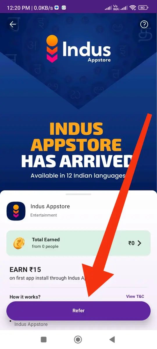 Indus Apps Referral