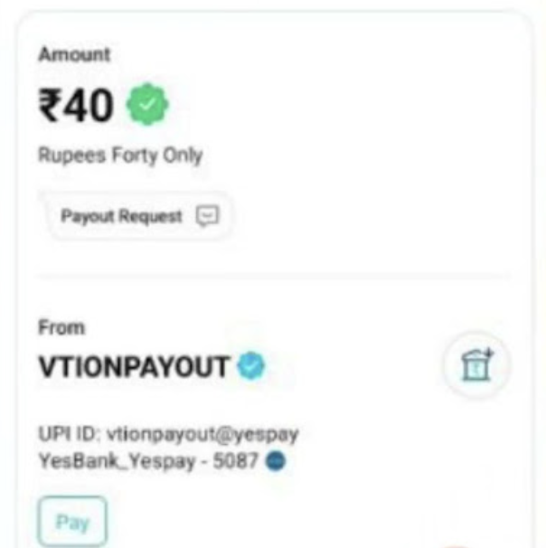 Vtion App Payment Proof